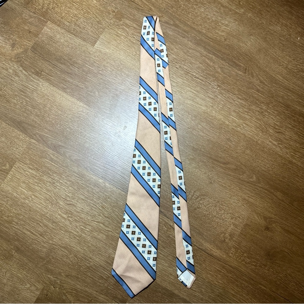 Story Cravats‎ Neck  Tie Vintage Beige Blue